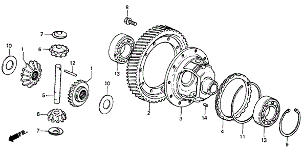 3AT Differential Gear for 1985 Honda Civic #0