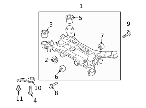 Suspension Mounting for 2010 Hyundai Genesis Coupe #0