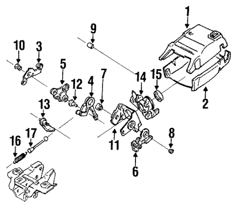 Tilt Steering Column Components for 1986 Toyota Pickup #0
