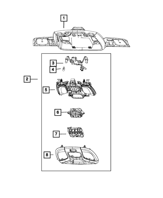 7RL71DX9AA - : Overhead Console for Mopar Image