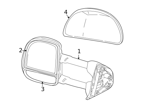 Outside Mirrors for 2004 Ford Excursion #0
