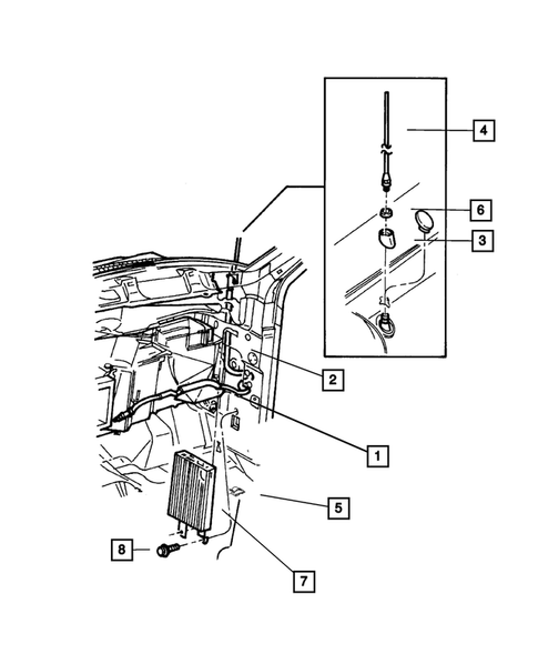 Radio, Antenna, and Speakers for 2005 Dodge Dakota #0