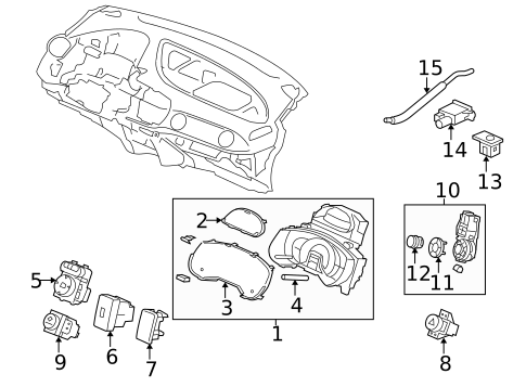 Cluster & Switches for 2010 Honda Insight #0