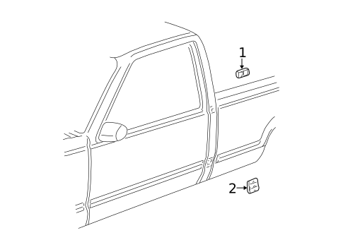 Exterior Trim - Cab for 2005 Chevrolet Silverado 1500 #3