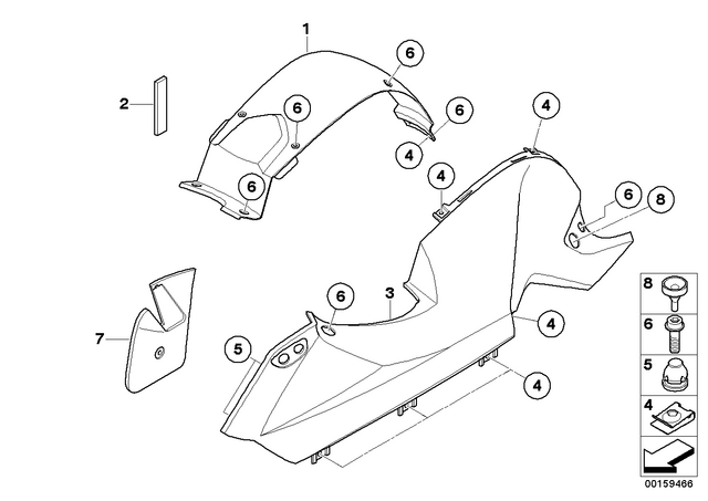 46637680268 - : Trim Panel Right for BMW-Motorrad Image
