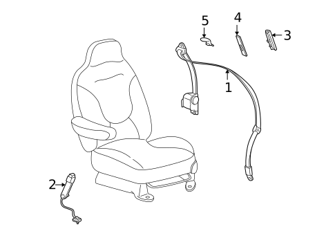 Front Seat Belts for 2002 Lincoln Blackwood #0
