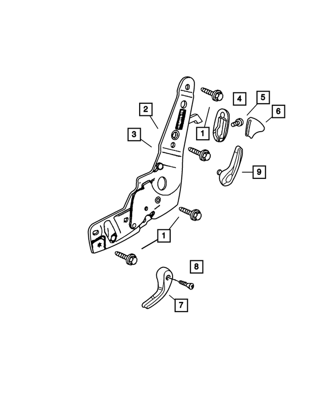 4883794AA - Interior Trim: Seat Latch, Right for Mopar Image image