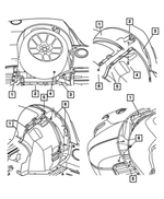 4865649AE - Body Sheet Metal Except Doors: Splash Shield, Left, Rear for Mopar Image