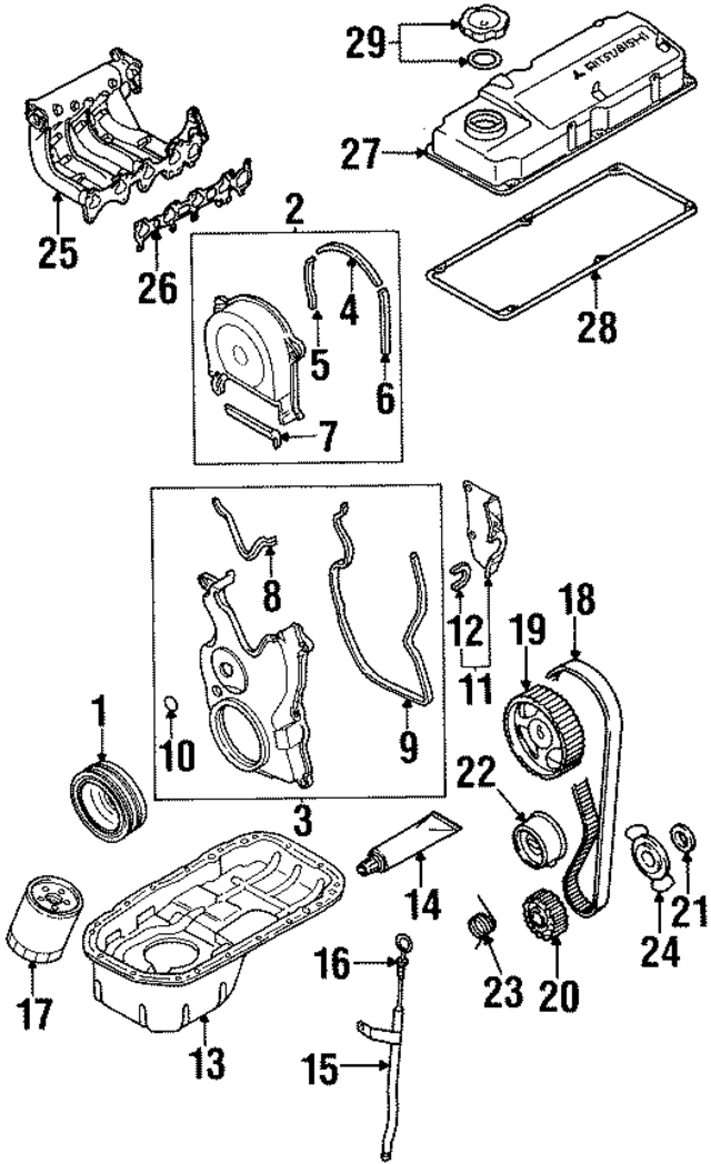 MD322857 - : Oil Pan for Mitsubishi Image