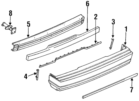 Bumper & Components - Rear for 1986 Nissan 300ZX #0