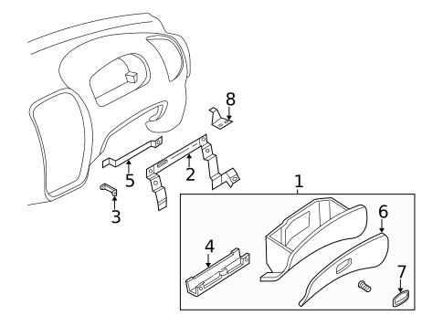 Glove Box for 2000 Hyundai Accent #0