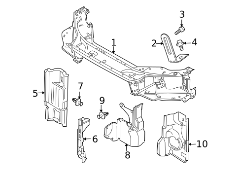 Radiator Support for 2007 Volvo S80 #0