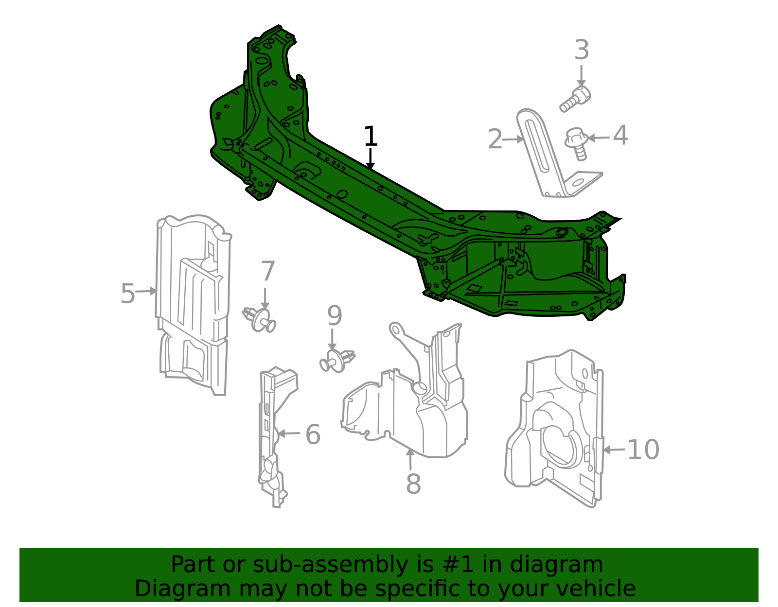 2007-2016 Volvo Radiator Support Panel 31335558 | TascaParts.com