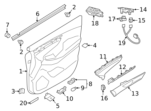 Interior Trim - Front Door for 2024 Subaru Ascent #0