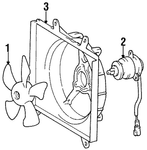 Cooling Fan for 1996 Toyota Paseo #0