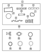 5189957AB - : Engine Lower Gasket Package for Mopar Image