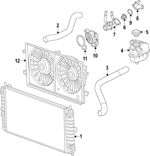 Radiator & Components for 2012 Chevrolet Malibu #1