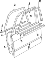 51211864672 - : Belt Weather-Strip for BMW: 524td, 528e, 533i, 535i, 535is, M5 Image