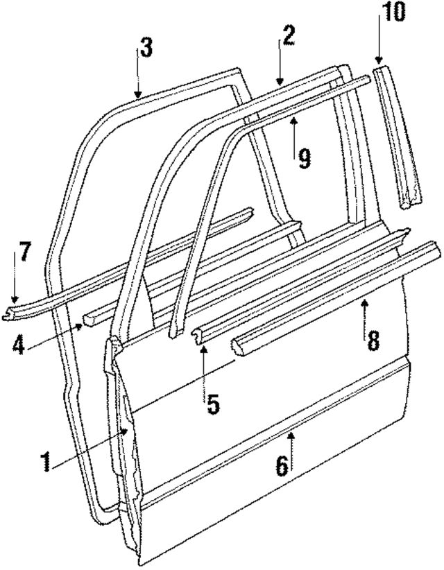 51211874877 - Body: Weatherstrip for BMW Image