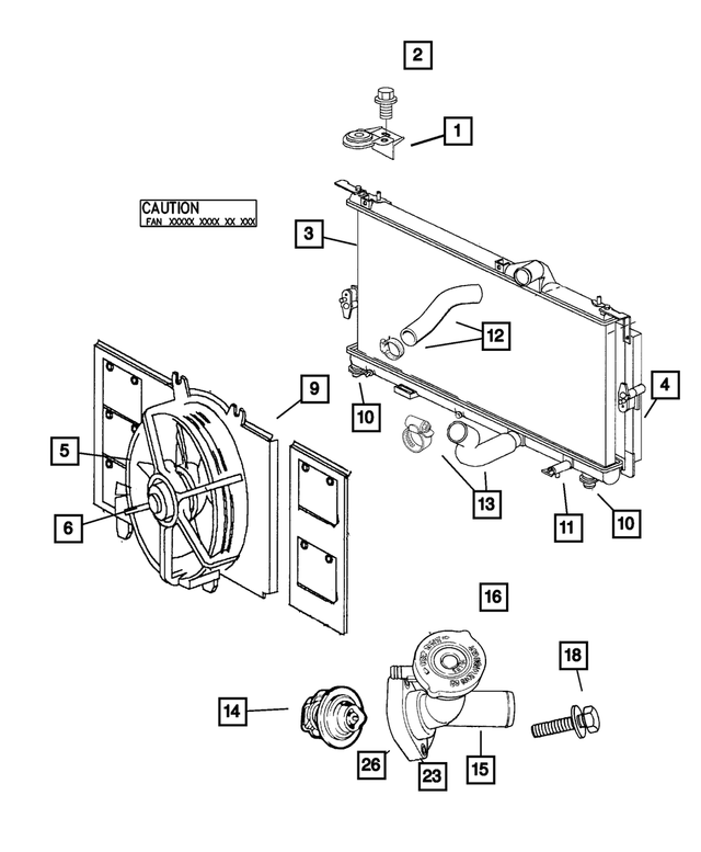 « 5127521AB –  : Ventilateur De Radiateur Moteur pour Mopar Image »