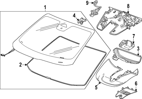 Glass - Windshield for 2024 Honda Prologue #0