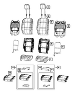 7FM18TX7AA - Interior Trim: Front Seat Back Panel for Jeep: Gladiator, Wrangler Image
