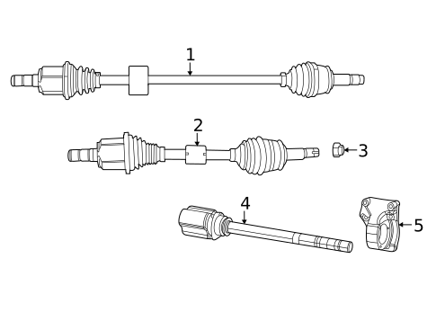 Drive Axles for 2019 Fiat 500 #0