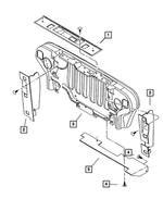 55036369AB - Air Conditioning &amp; Heater: Condenser Seal for Mopar Image