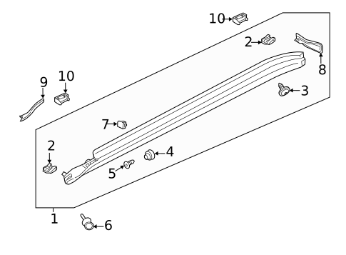 Exterior Trim - Pillars for 2020 Porsche Panamera #1
