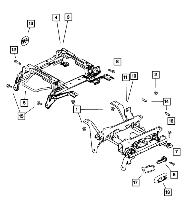 5080617AA - Interior Trim: Seat Adjuster Handle Towel Bar for Mopar Image
