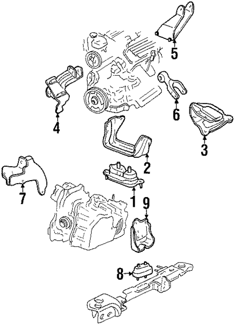 Engine & Trans Mounting for 1999 Oldsmobile Intrigue #0