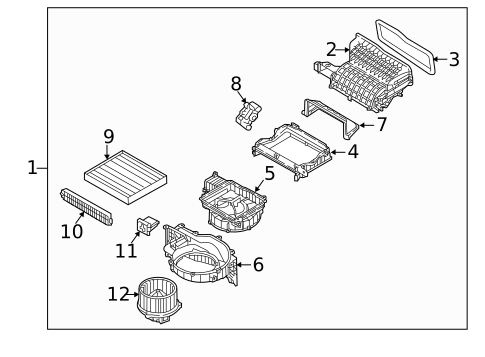 Blower Motor & Fan for 2021 Hyundai Kona #0
