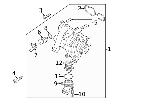 Water Pump & Related Components for 2015 Volkswagen Eos #0