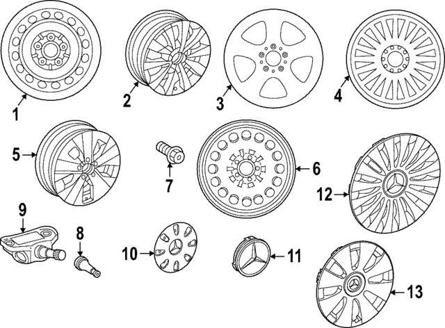44740102019040 - Suspension: Wheel, Steel for Mercedes-Benz: Metris Image image