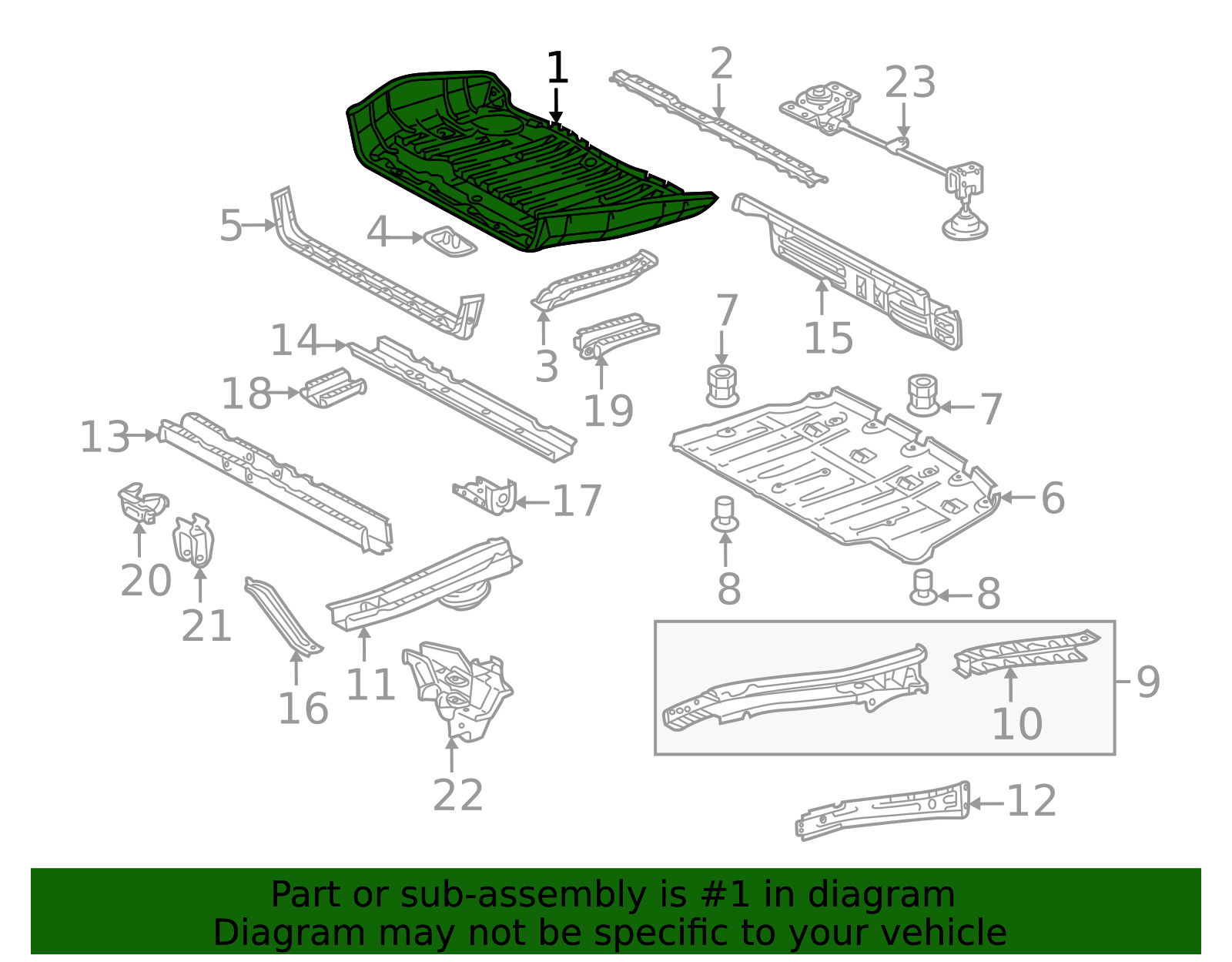 2004-2020 Toyota Sienna Floor Pan 58311-08031 | Toyota Parts Express