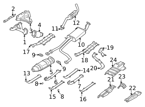 Exhaust Components for 2002 Nissan Pathfinder #0