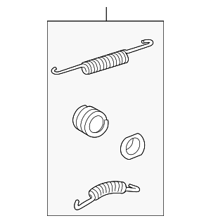 Rear Parking Brake Hold Down Spring Kit with Springs and Pins 23299313 ...
