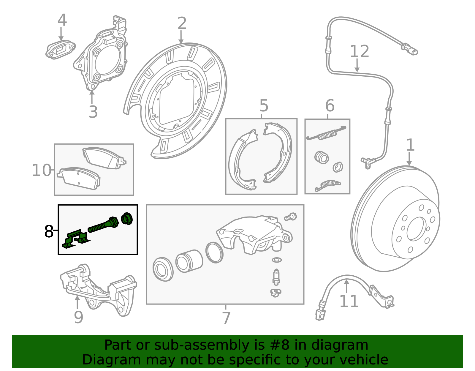 19210705 2014-2020 GM Rear Disc Brake Caliper Guide Pin Kit 23157701 | Shop ...