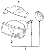 MB698927 - Electrical: Fog Lamp Assembly for Mitsubishi: 3000GT Image