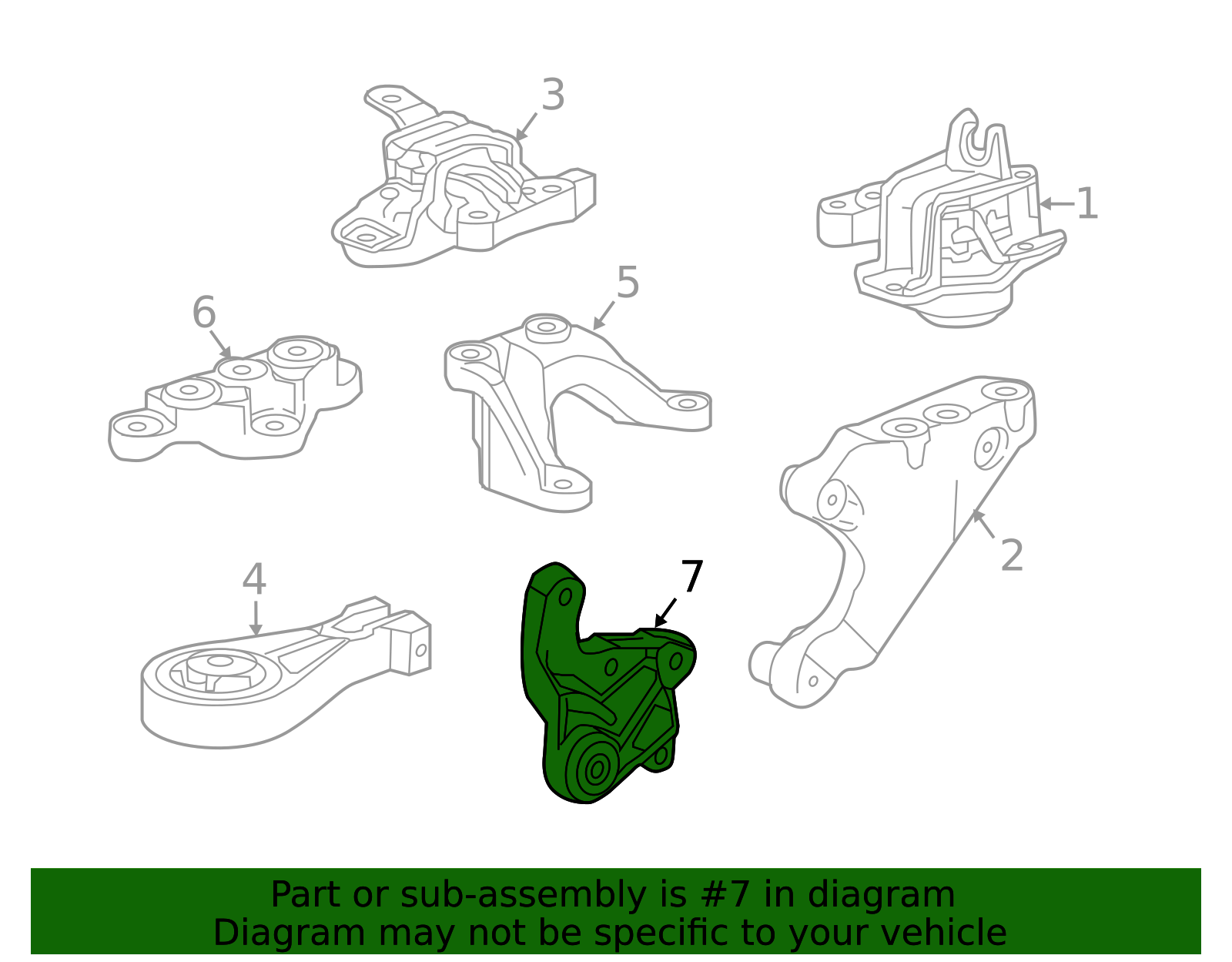 95174573 - Automatic Transmission Mount Strut Bracket 2016-2022