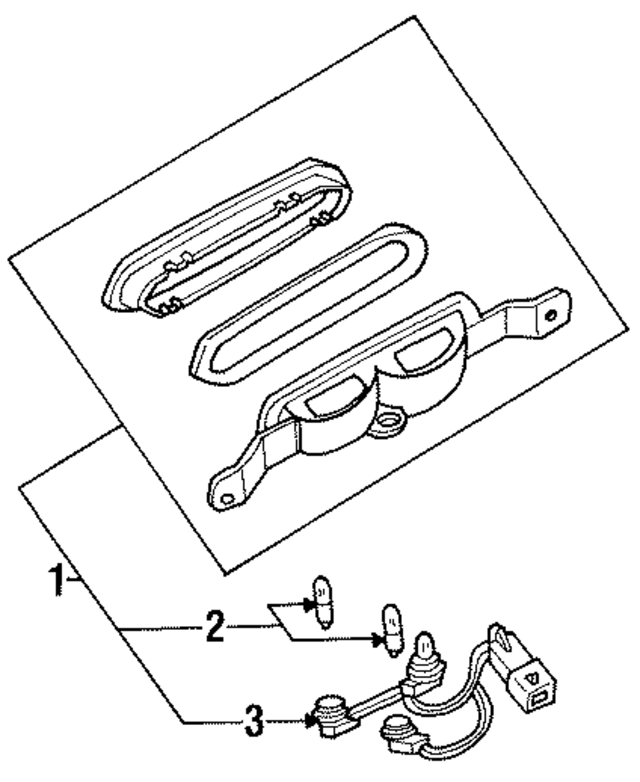 F4ZZ13A613B - Electrical: High Mount Lamp for Ford Image