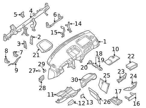 Instrument Panel for 2002 Nissan Sentra #0