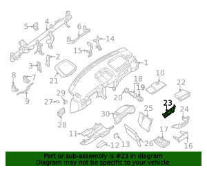 2002 Nissan Sentra Instrument Panel Bezel 27575-4Z600 | Anicra Nissan Parts