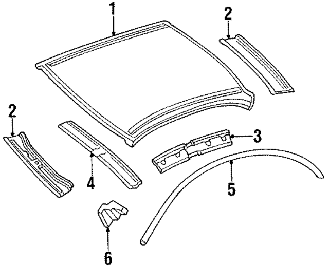 4646301AC - Body: Roof Panel for Mopar Image