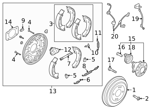 Rear Brakes for 2020 Hyundai Venue #0