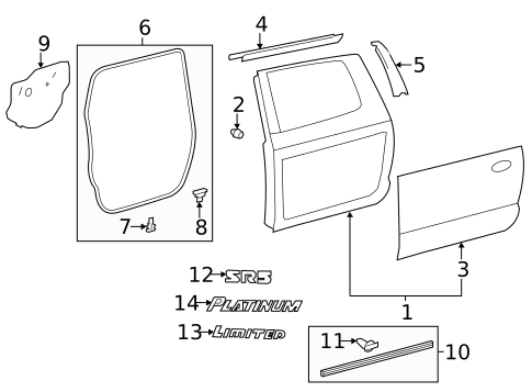 Exterior Trim - Rear Door for 2007 Toyota Tundra #1