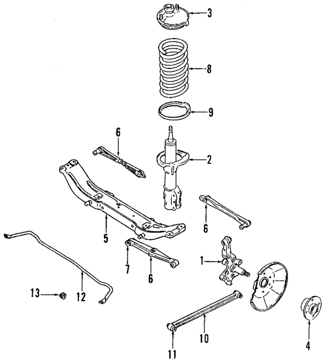 F7CZ4A013CD - Suspension: Knuckle for Ford: Escort | Mercury: Tracer Image