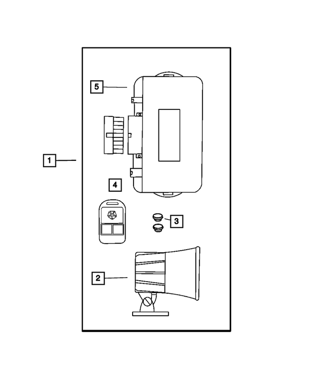 5012164AA - Mopar Accessories - Component Parts: Security Alarm Module for Mopar Image