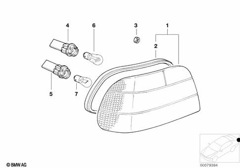 Rear Light for 1998 BMW 740i #0