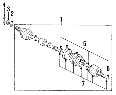 Axle Components for 1996 Mitsubishi Eclipse #0